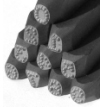 low stress dot character steel hand stamps