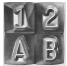 flat reverse character steel stamps