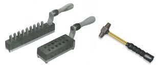 plate marking holders and hammers