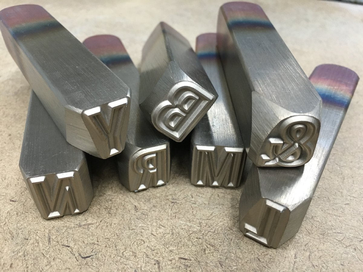 Semi flat face char hand stamps