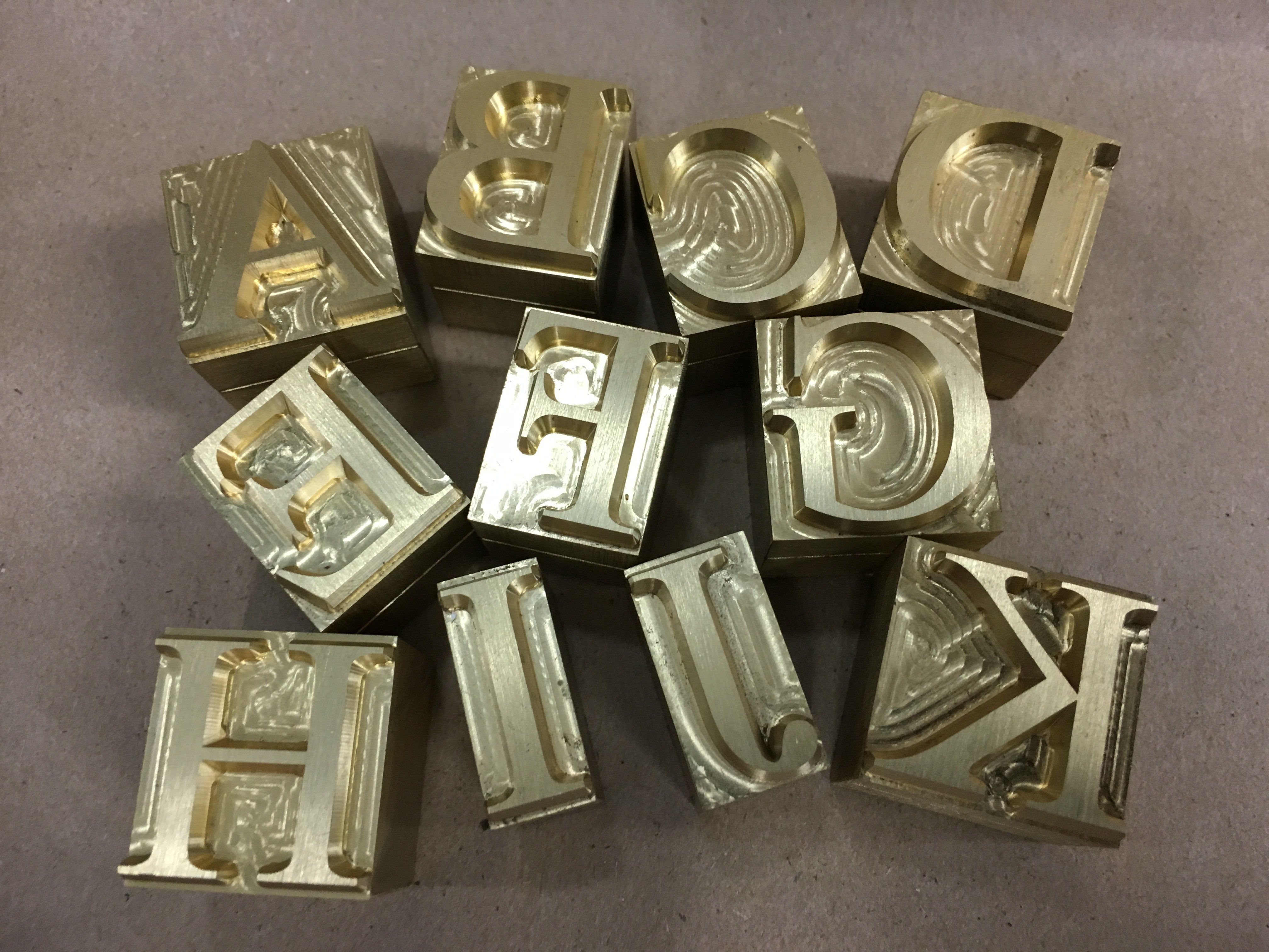 brass type assorted