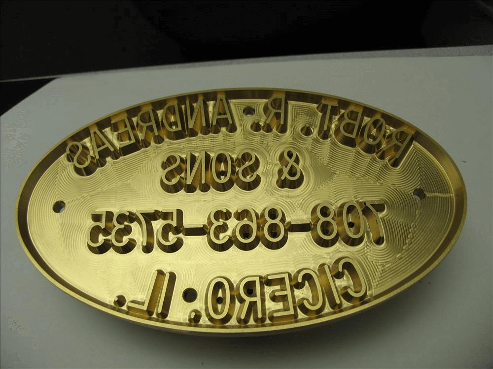 Brass with a handle can be used with pneumatic presses or heated branding irons to create permanent marks.