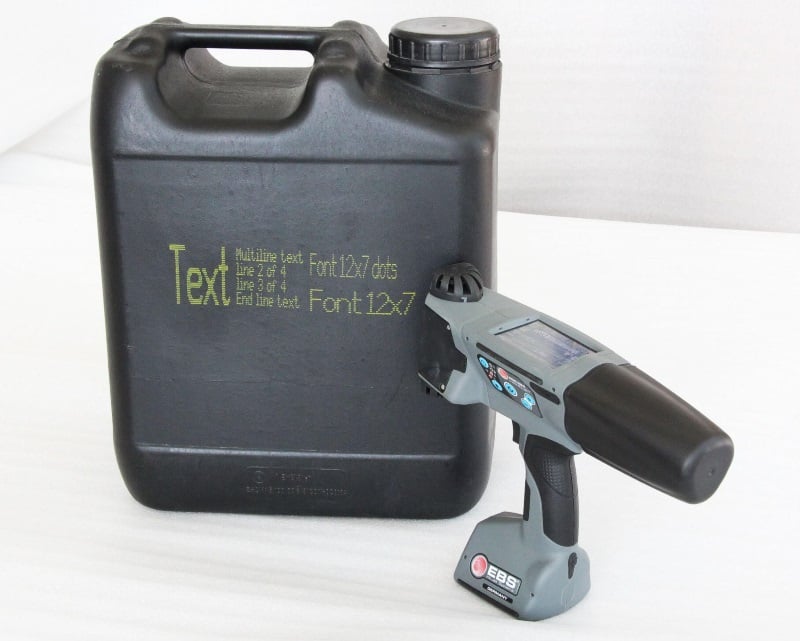 Handjet Marking on Plastic Jug
