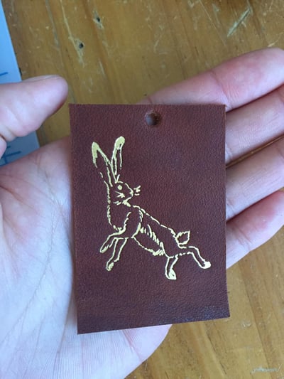 Custom brass hot stamping die used for leather goods branding