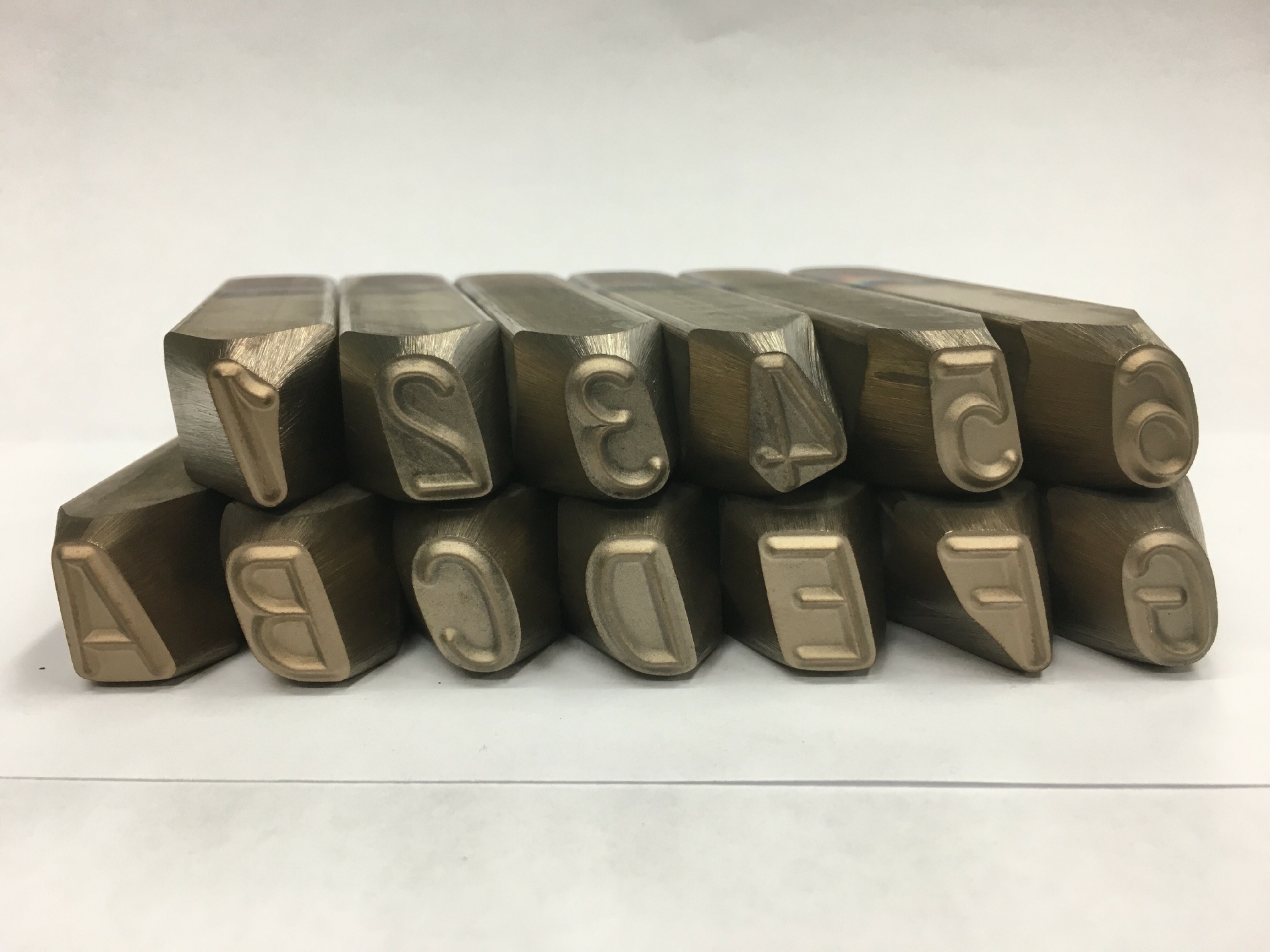 large char italic hand stamps