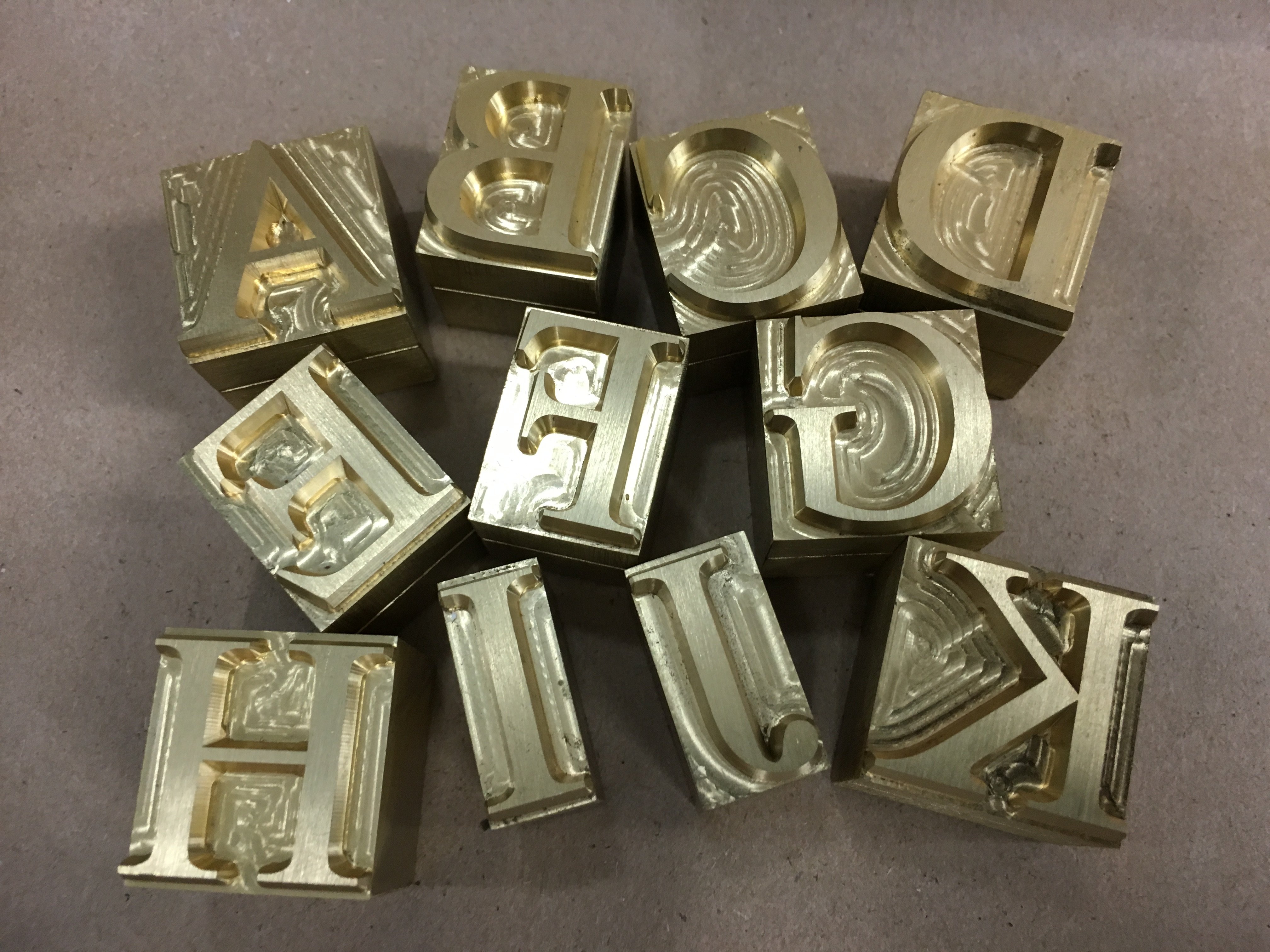 Brass Printers' Type For Custom Applications